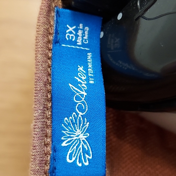 NWOT patterned brown tunic top/dress from Aster by Firmiana, size 3X - Picture 6 of 8